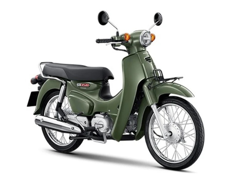 Honda Super Cub 110 Thái Lan màu xanh rêu - màu xanh quân đội