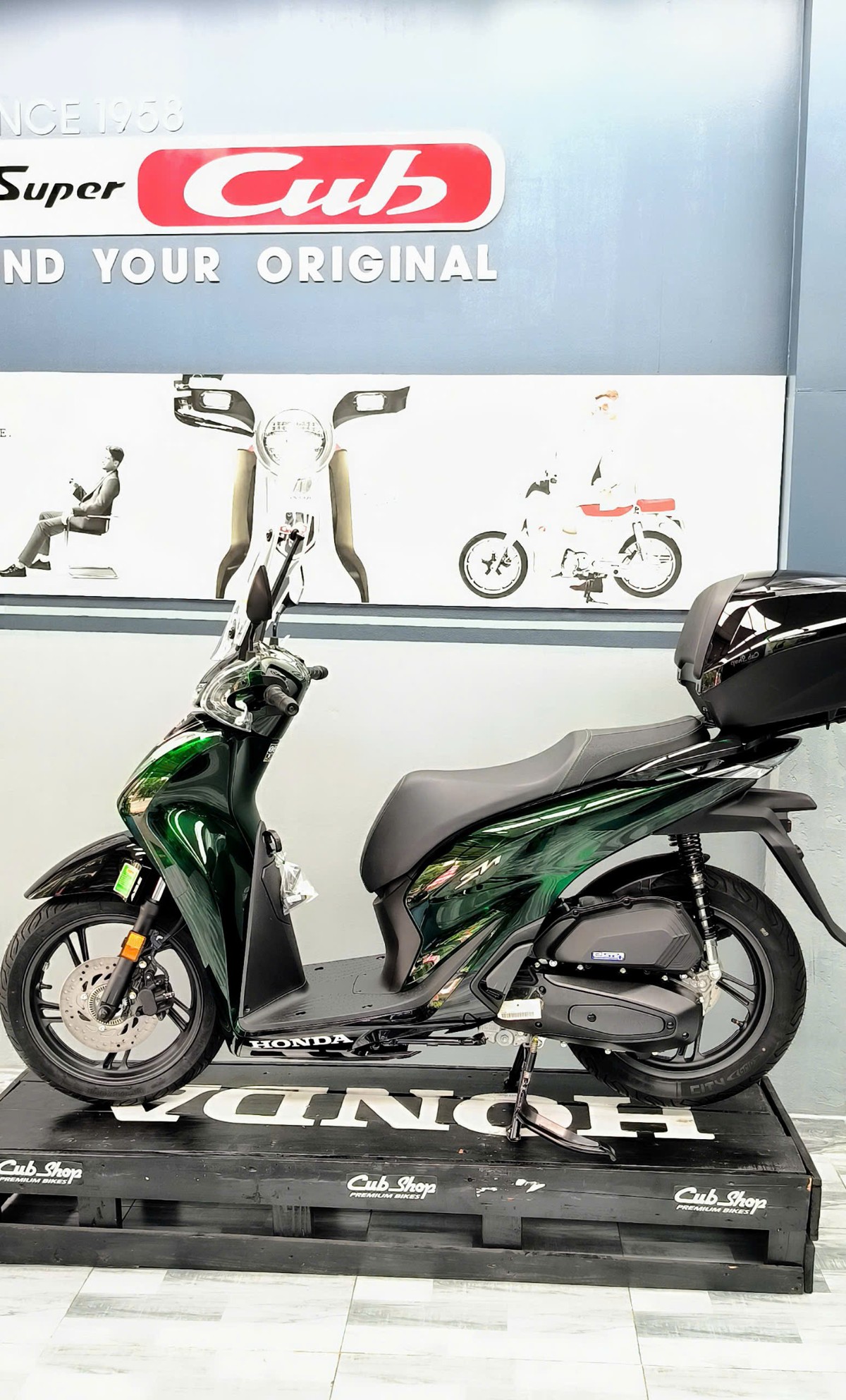 Mâm xe Honda SH150 Vetro Green kết hợp phanh đĩa trước sau