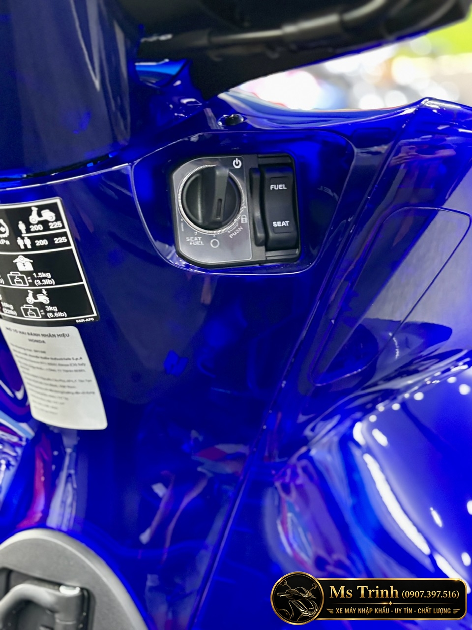 khóa smartkey thông tin của Honda SH150 Vetro Blue Sapphire 2026