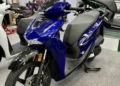 góc nhìn bên trái xe SH150 Vetro Blue Sapphire 2026