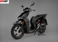 Góc chéo phía trước Honda SH150 Sporty New Concept màu đen 2026 nổi bật phong cách thể thao