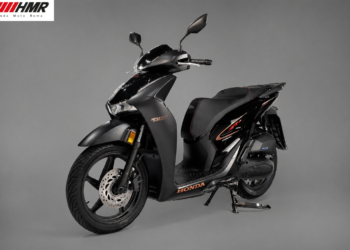 Góc chéo phía trước Honda SH150 Sporty New Concept màu đen 2026 nổi bật phong cách thể thao